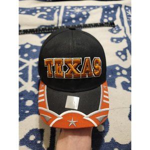 Golden Lion OSFA Adjustable Black Orange Hat TEXAS